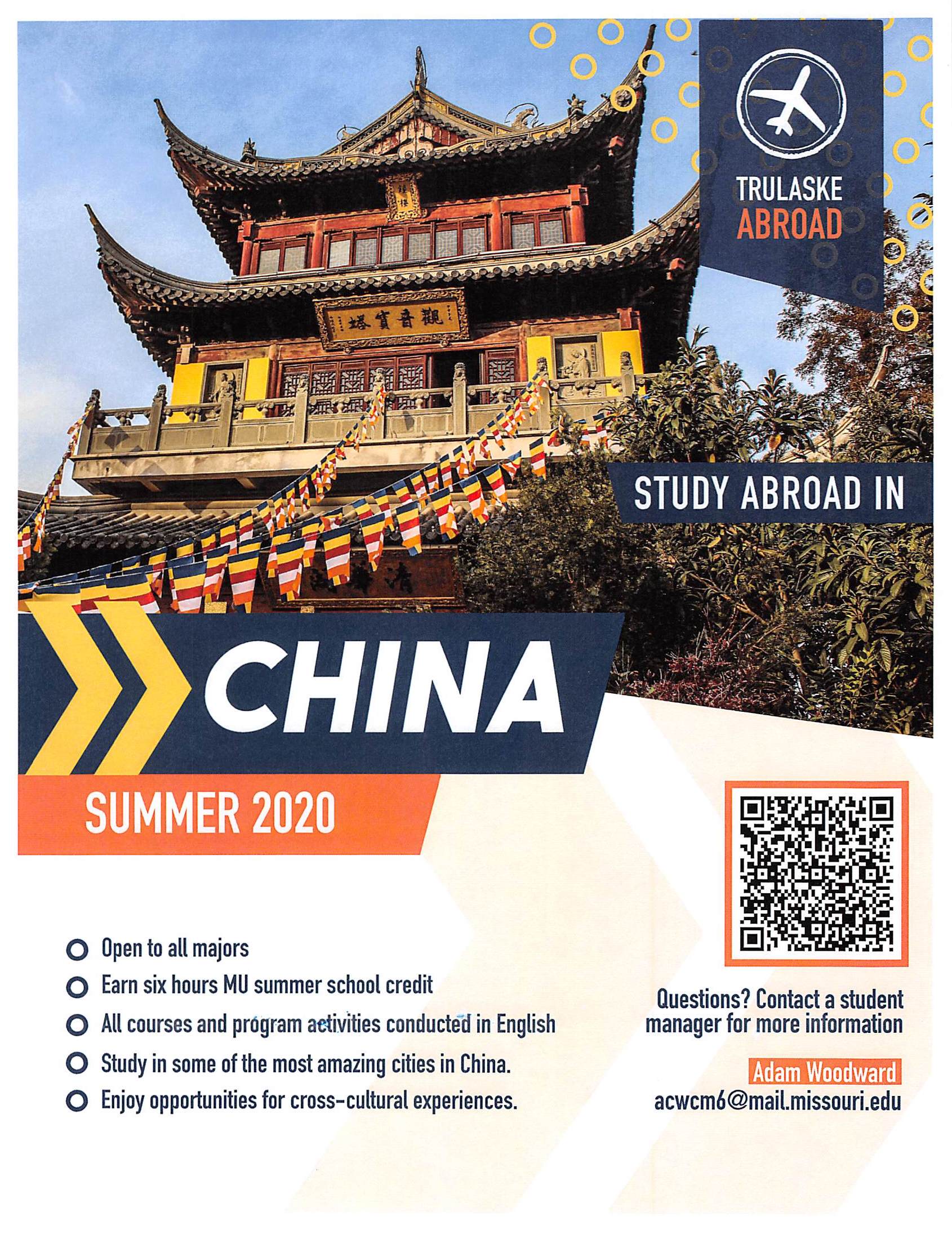 China study abroad flyer